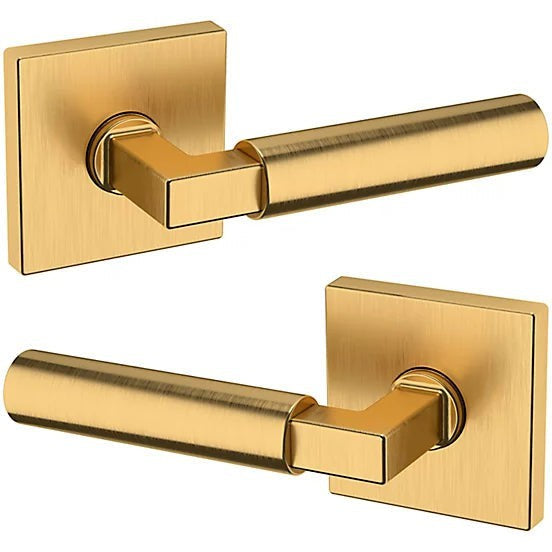 Baldwin Estate L029 Gramercy Full Dummy Lever with R017 Rosette in Lifetime Satin Brass finish