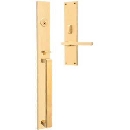 Baldwin Estate Minneapolis 20" Entrance Handleset Trim with Interior 5162 Lever in Lifetime Satin Brass finish