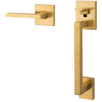 Baldwin Estate Minneapolis Lower Half Handleset with Interior 5162 Lever in Lifetime Satin Brass finish