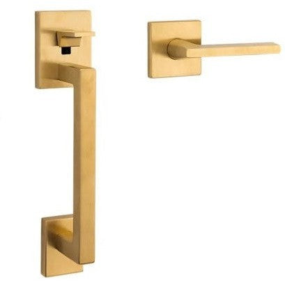 Baldwin Estate Minneapolis Lower Half Handleset with Interior 5162 Lever in Lifetime Satin Brass finish