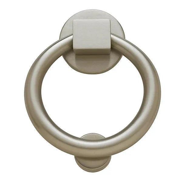 The Baldwin Estate 0195 Ring Door Knocker in Lifetime Satin Nickel finish