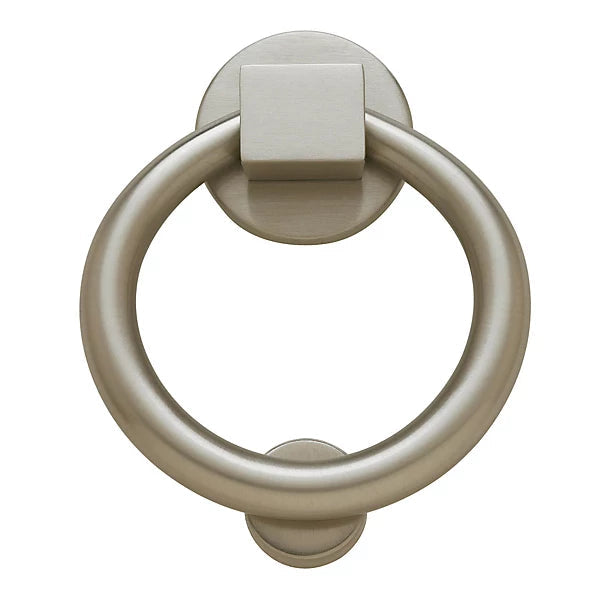 The Baldwin Estate 0195 Ring Door Knocker in Lifetime Satin Nickel finish