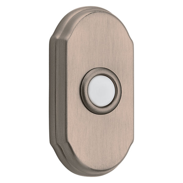 Baldwin Estate 4862 Arch Bell Button in Lifetime Satin Nickel finish