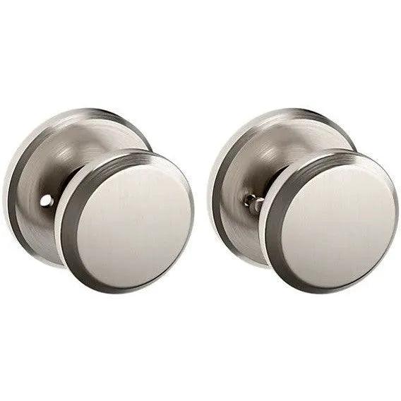 Baldwin Estate 5023 Privacy Knob with R016 Rosette in Lifetime Satin Nickel finish