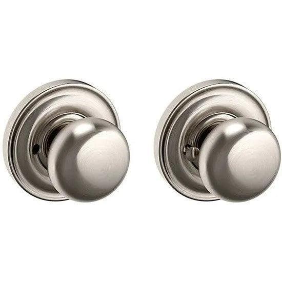 Baldwin Estate 5030 Privacy Knob with 5048 Rosette in Lifetime Satin Nickel finish