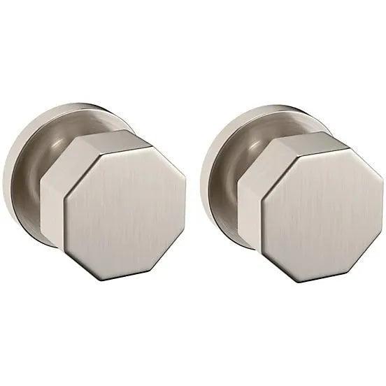 Baldwin Estate 5073 Passage Knob with 5046 Rosette in Lifetime Satin Nickel finish