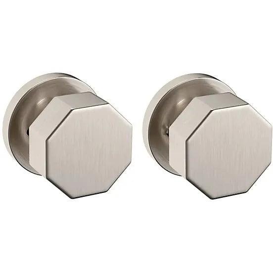 Baldwin Estate 5073 Privacy Knob with 5046 Rosette in Lifetime Satin Nickel finish