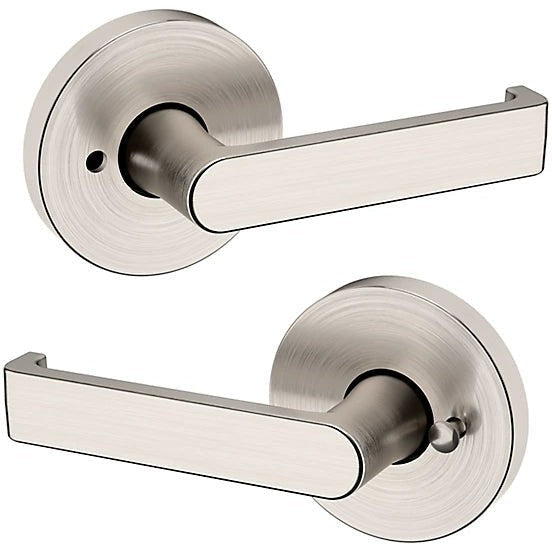 Baldwin Estate 5105 Privacy Lever with 5046 Rosette in Lifetime Satin Nickel finish