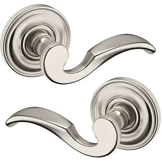 Baldwin Estate 5152 Full Dummy Lever with 5017 Rosette in Lifetime Satin Nickel finish