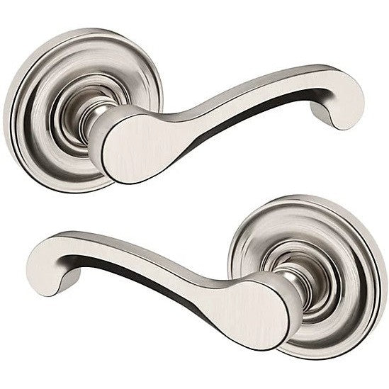 Baldwin Estate 5445V Full Dummy Lever with 5048 Rosette in Lifetime Satin Nickel finish
