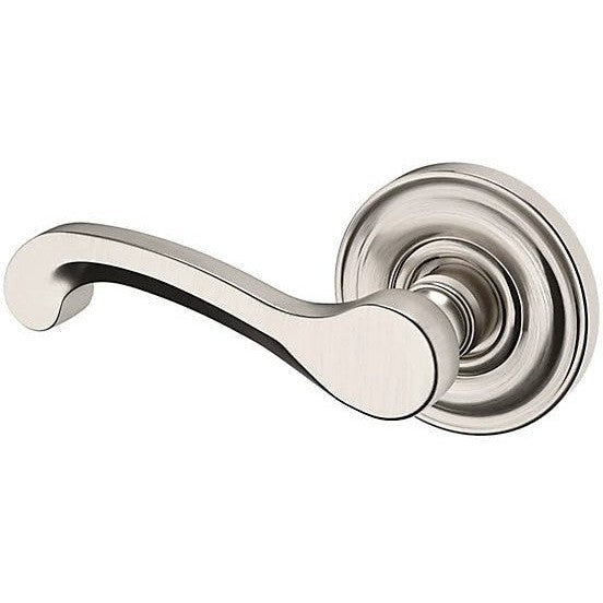 Baldwin Estate 5445V Left Handed Half Dummy Lever with 5048 Rosette in Lifetime Satin Nickel finish