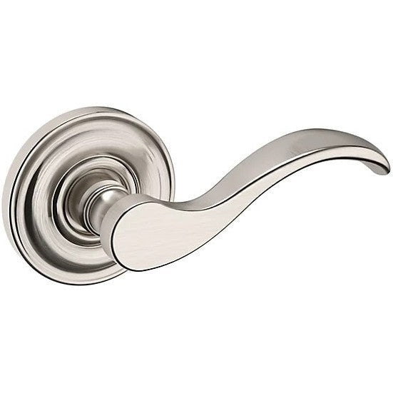 Baldwin Estate 5455V Right Handed Half Dummy Lever with 5048 Rosette in Lifetime Satin Nickel finish
