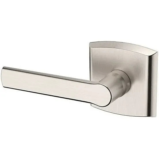 Baldwin Estate 5485V Left Handed Half Dummy Lever with R026 Rosette in Lifetime Satin Nickel finish