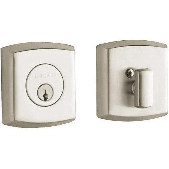 Baldwin Estate 8285 Soho Deadbolt in Lifetime Satin Nickel finish