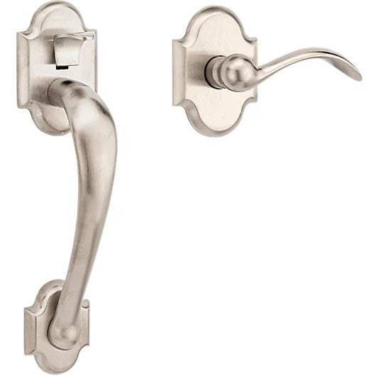 Baldwin Estate Boulder Lower Half Handleset with Interior 5452V Lever in Lifetime Satin Nickel finish