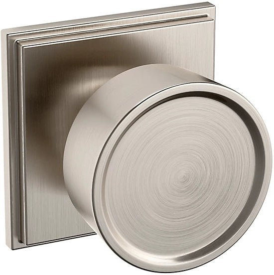 Baldwin Estate K008 Hollywood Hills Half Dummy Knob with R050 Rosette in Lifetime Satin Nickel finish