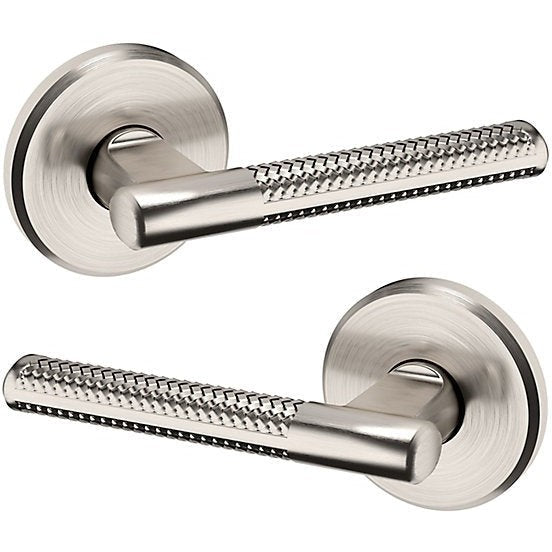 Baldwin Estate L015 Full Dummy Lever with R016 Rosette in Lifetime Satin Nickel finish