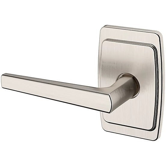 Baldwin Estate L024 Left Handed Half Dummy Lever with R046 Rosette in Lifetime Satin Nickel finish