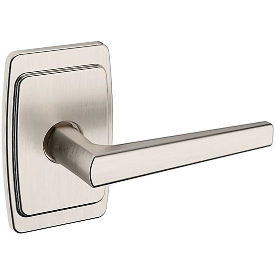 Baldwin Estate L024 Right Handed Half Dummy Lever with R046 Rosette in Lifetime Satin Nickel finish