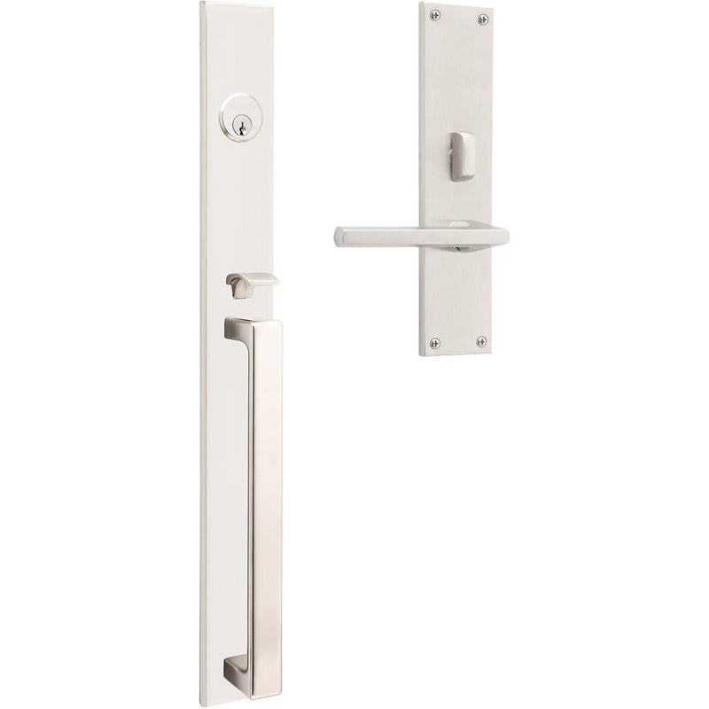 Baldwin Estate Minneapolis 20" Entrance Handleset Trim with Interior 5162 Lever in Lifetime Satin Nickel finish