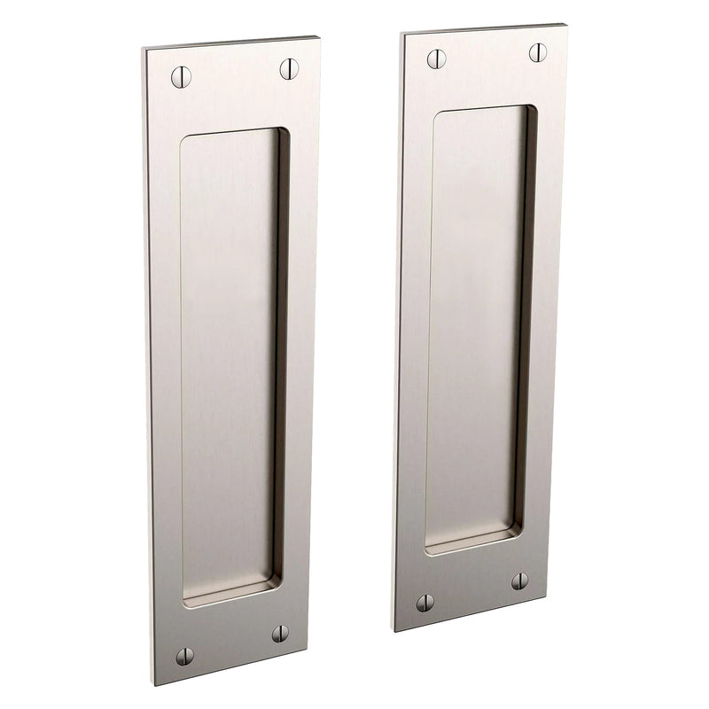 Baldwin Estate Santa Monica Dummy Large Pocket Door Set in Lifetime Satin Nickel finish