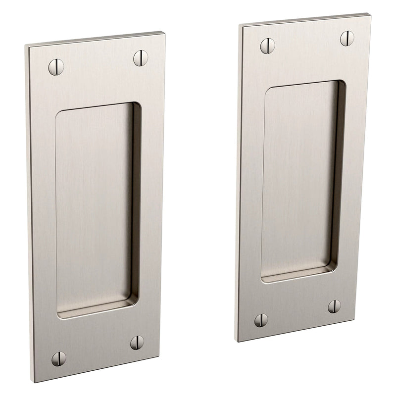 Baldwin Estate Santa Monica Dummy Small Pocket Door Set in Lifetime Satin Nickel finish