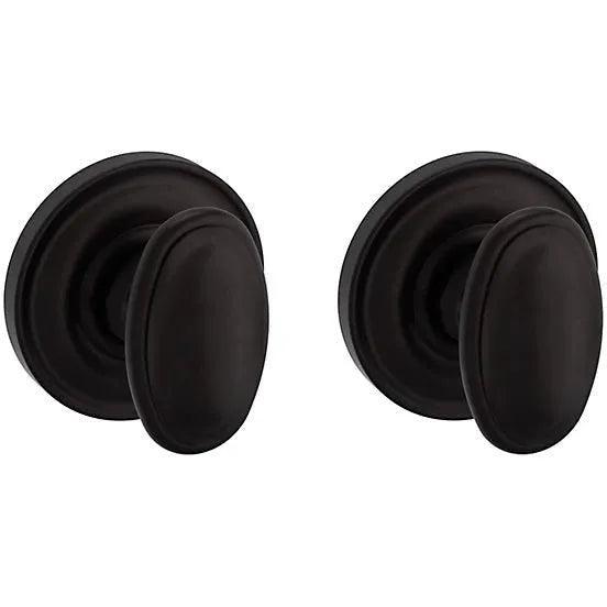 Baldwin Estate 5057 Full Dummy Knob with 5048 Rosette in Oil Rubbed Bronze finish