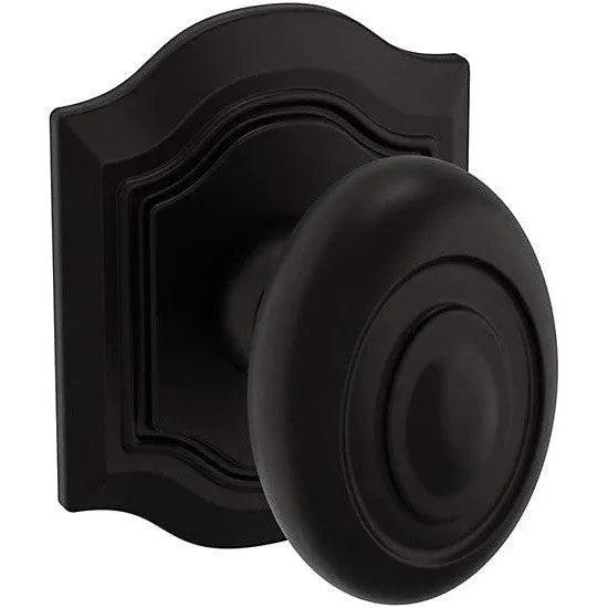 Baldwin Estate 5077 Bethpage Half Dummy Knob with R027 Rosette in Oil Rubbed Bronze finish