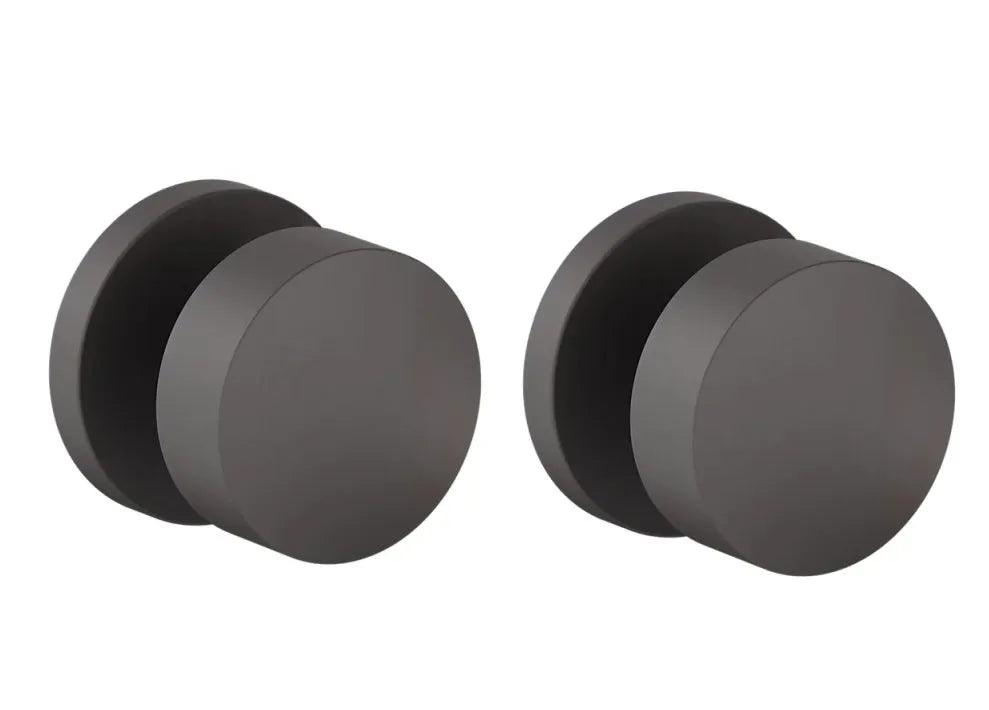 The Baldwin Estate 5079 Minneapolis Knob (2 3/8") with 5046 Rosette in Oil Rubbed Bronze finish.