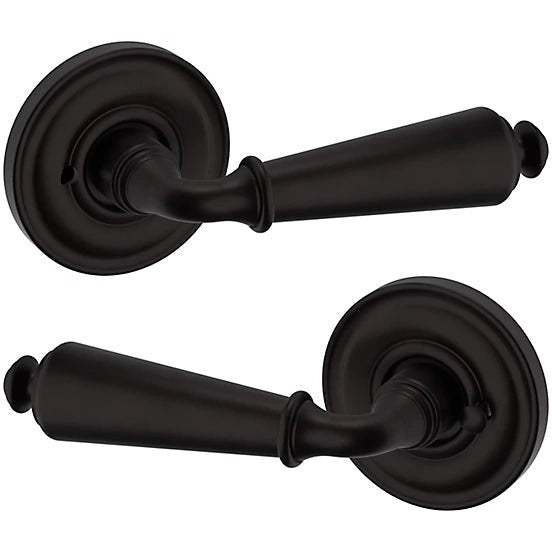 Baldwin Estate 5125 Privacy Lever with 5048 Rosette in Oil Rubbed Bronze finish