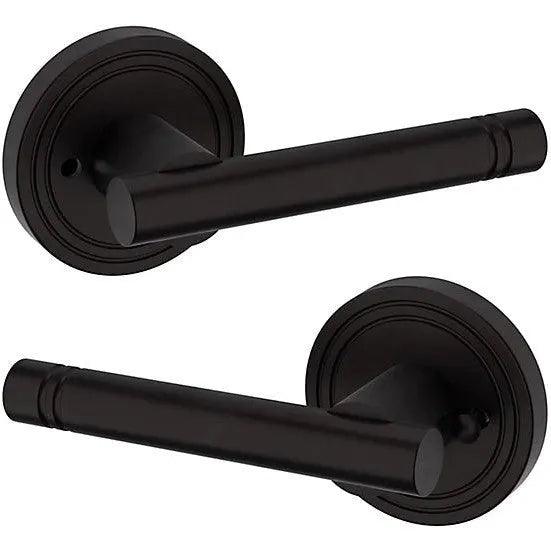 Baldwin Estate 5138 Privacy Lever with 5047 Rosette in Oil Rubbed Bronze finish