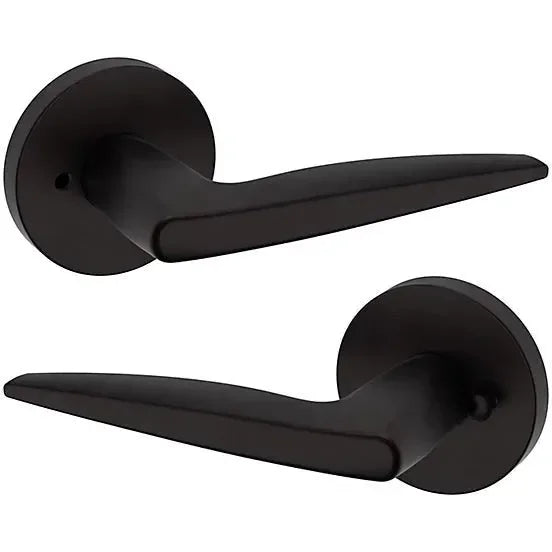 Baldwin Estate 5166 Privacy Lever with 5046 Rosette in Oil Rubbed Bronze finish