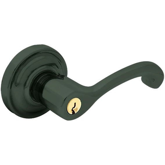 Baldwin Estate 5245 Keyed Classic Right Handed Lever with Classic Rosette in Oil Rubbed Bronze finish