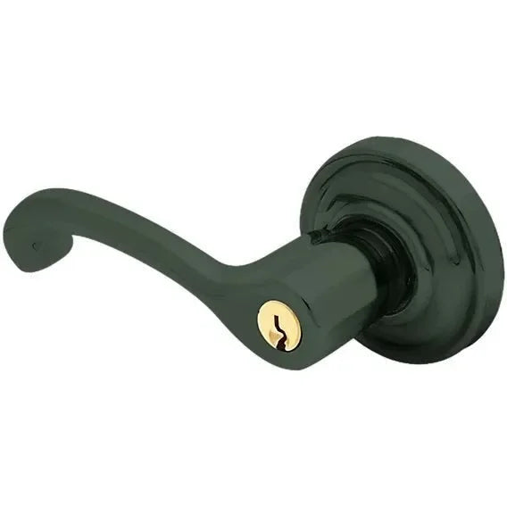 Baldwin Estate 5245 Keyed Classic Left Handed Lever with Classic Rosette in Oil Rubbed Bronze finish