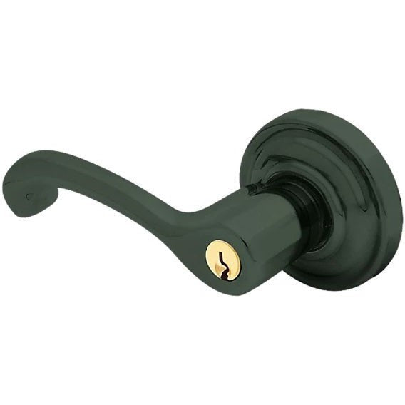 Baldwin Estate 5245 Keyed Classic Left Handed Lever with Classic Rosette in Oil Rubbed Bronze finish