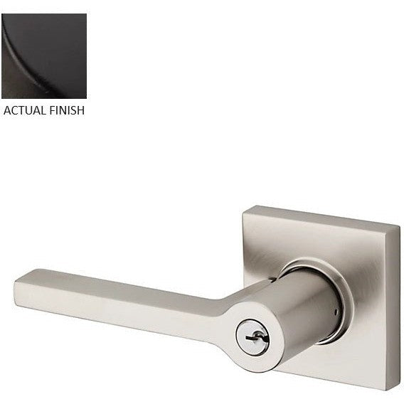 Baldwin Estate 5285 Keyed Square Left Handed Lever with Square Rosette in Oil Rubbed Bronze finish