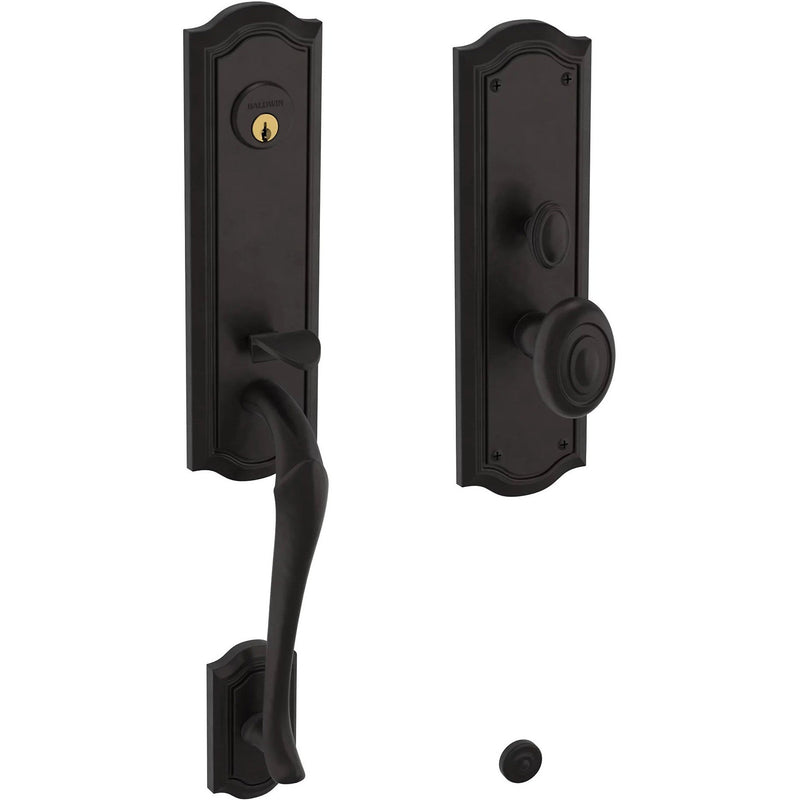 Baldwin Estate Bethpage Mortise Handleset Trim with Interior Knob in Oil Rubbed Bronze finish