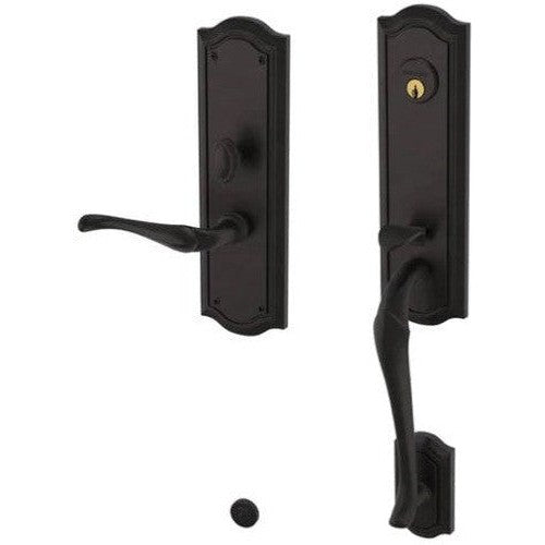 Baldwin Estate Bethpage Mortise Handleset Trim with Interior Lever in Oil Rubbed Bronze finish