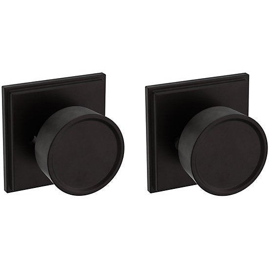 Baldwin Estate K007 Hollywood Hills Privacy Knob with R050 Rosette in Oil Rubbed Bronze finish