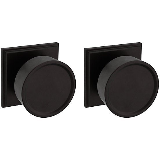 Baldwin Estate K009 Hollywood Hills Privacy Knob with R050 Rosette in Oil Rubbed Bronze finish