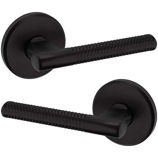 Baldwin Estate L015 Passage Lever with R016 Rosette in Oil Rubbed Bronze finish