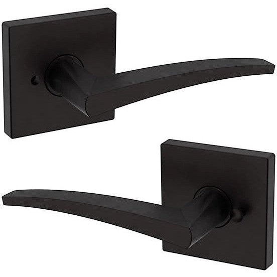 Baldwin Estate L022 Privacy Lever with R017 Rosette in Oil Rubbed Bronze finish