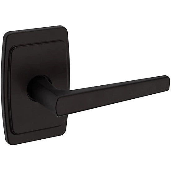 Baldwin Estate L024 Right Handed Half Dummy Lever with R046 Rosette in Oil Rubbed Bronze finish