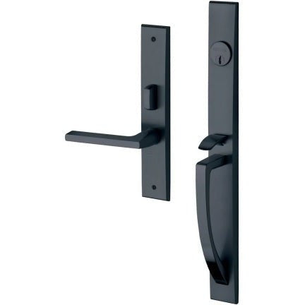 Baldwin Estate Lakeshore Mortise Handleset Entrance Trim with Interior 5162 Lever in Oil Rubbed Bronze finish