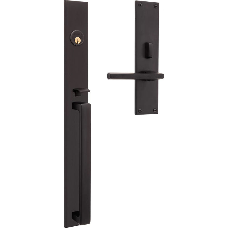 Baldwin Estate Minneapolis 20" Entrance Handleset Trim with Interior 5162 Lever in Oil Rubbed Bronze finish