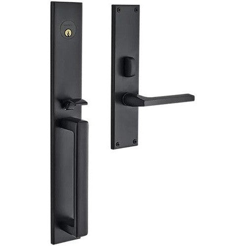 Baldwin Estate Minneapolis Mortise Handleset Entrance Trim with Interior 5162 Lever in Oil Rubbed Bronze finish