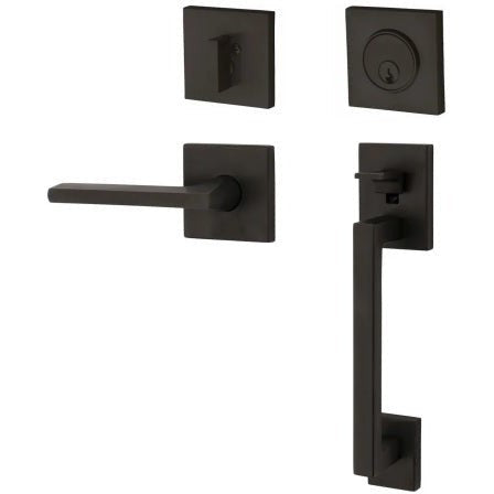 Baldwin Estate Minneapolis Sectional Single Cylinder Handleset with Interior 5162 Lever in Oil Rubbed Bronze finish