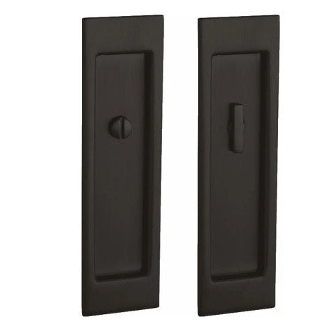 Baldwin Estate Santa Monica Privacy Large Pocket Door Set in Oil Rubbed Bronze finish