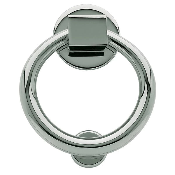 The Baldwin Estate 0195 Ring Door Knocker in Polished Chrome finish