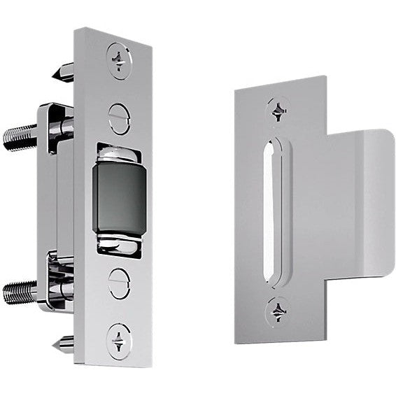 Baldwin Estate 0432 Roller Latch with T Strike in Polished Chrome finish